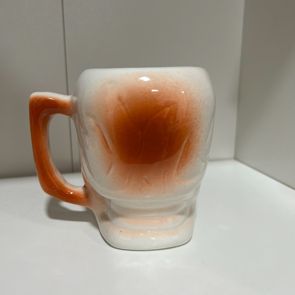 Orange and White Skull Mug EUC - Picture 4 of 8